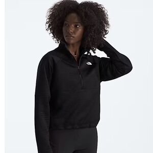 The North Face Women's DOTKNIT‎ Thermal 1/4 Zip Pullover in Black